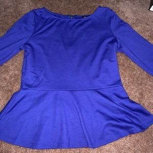 Blue peplum shirt